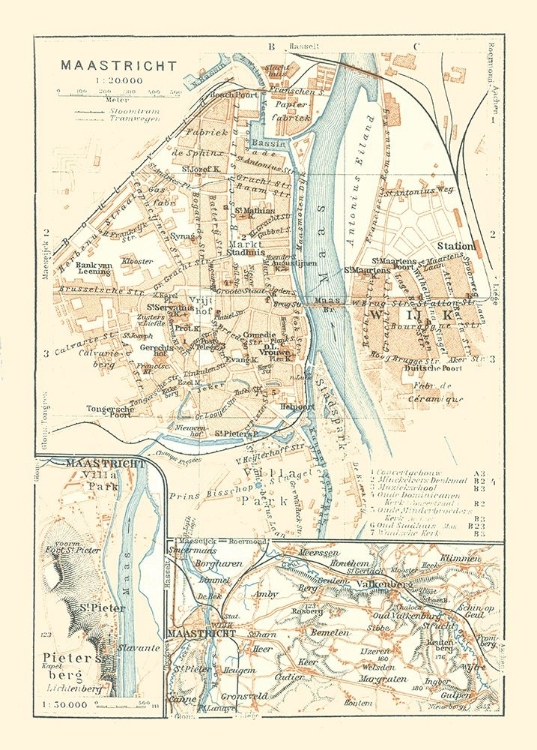 Picture of EUROPE MAASTRICHT NETHERLANDS - BAEDEKER 1910