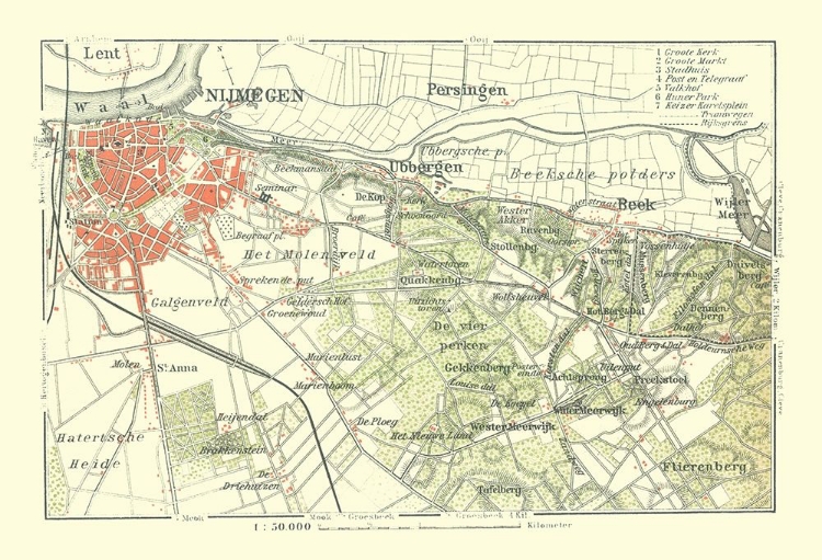 Picture of SOUTHERN NETHERLANDS EUROPE - BAEDEKER 1910