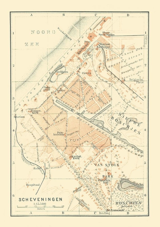 Picture of EUROPE SCHEVENINGEN NETHERLANDS - BAEDEKER 1910