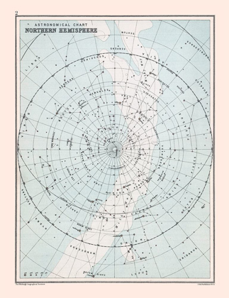 Picture of CHART NORTHERN HEMISPHERE - BARTHOLOMEW 1892