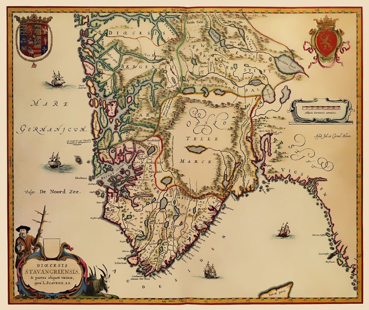 Picture of SCANDINAVIA STAVANGER NORWAY - BLAEU 1638