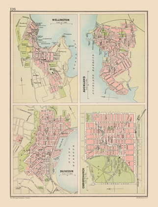 Picture of MAJOR CITIES NEW ZEALAND OCEANIA - BARTHOLOMEW