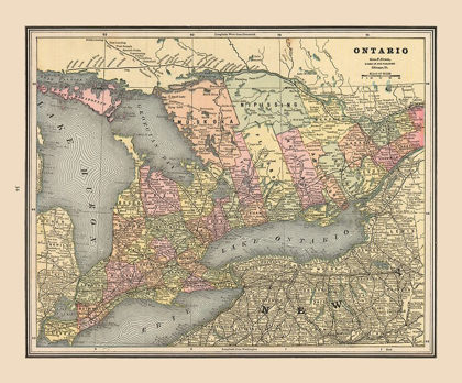 Picture of ONTARIO PROVINCE CANADA - CRAM 1888