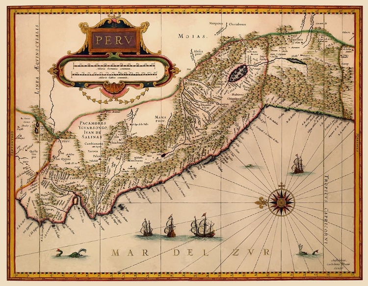 Picture of SOUTH AMERICA PERU - BLAEU 1630