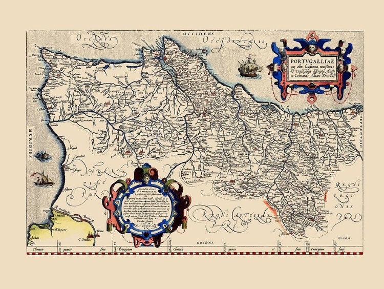 Picture of IBERIAN PENINSULA PORTUGAL - ORTELIUS 1570