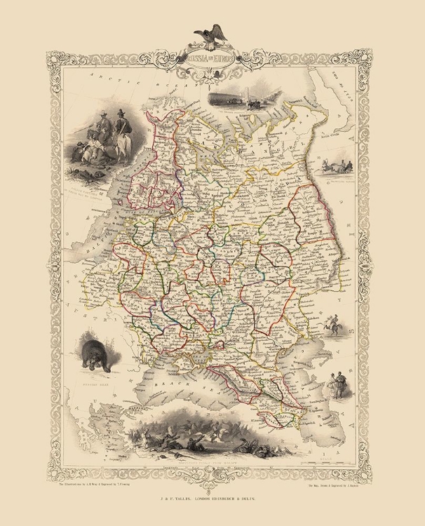 Picture of EUROPE RUSSIA - TALLIS 1851