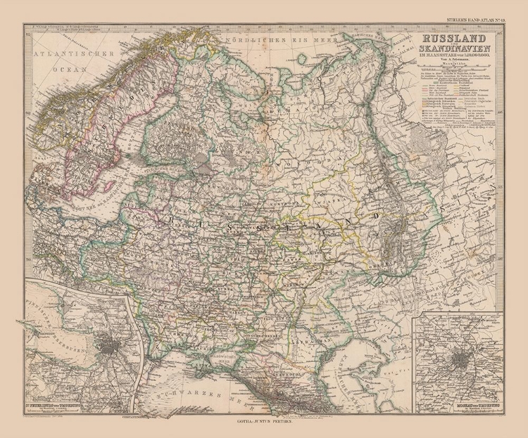 Picture of SCANDINAVIA RUSSIA - STIELER 1885