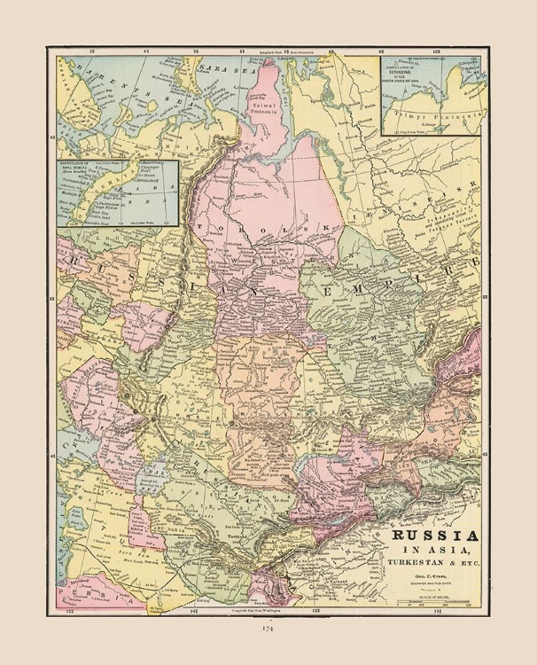 Picture of RUSSIAN EMPIRE IN ASIA RUSSIA - CRAM 1892