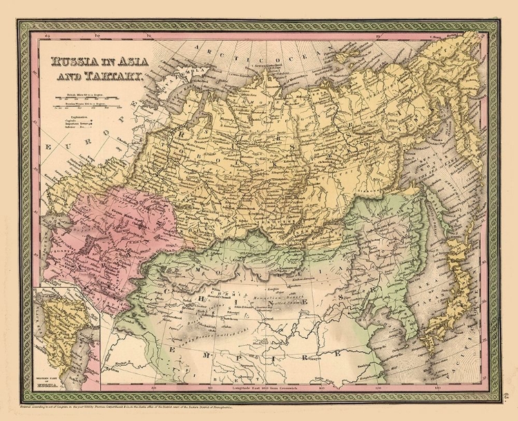 Picture of ASIA TARTARY RUSSIA - COWPERTHWAIT 1850