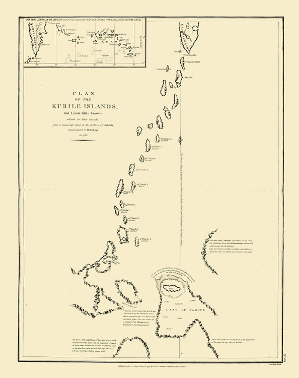 Picture of ASIA KURILE ISLANDS RUSSIA - LESSEPS 1788