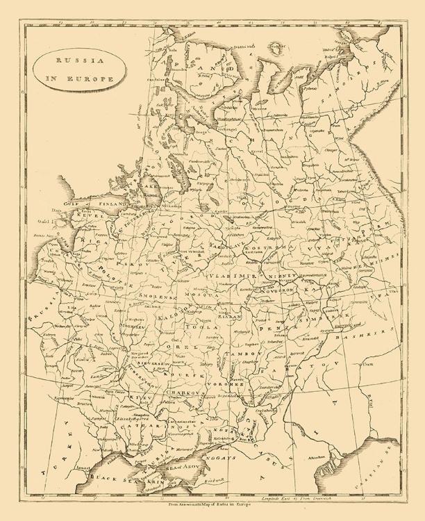 Picture of EUROPE RUSSIA - ARROWSMITH 1812