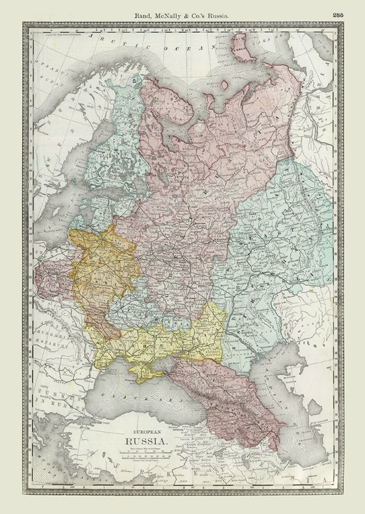 Picture of EUROPEAN RUSSIA - RAND MCNALLY 1889