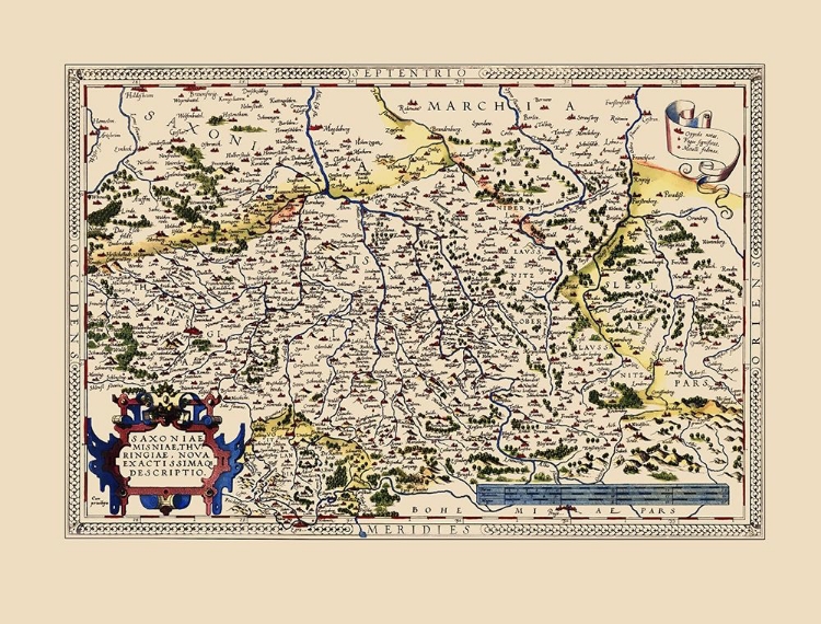 Picture of SAXONY GERMANY - ORTELIUS 1598