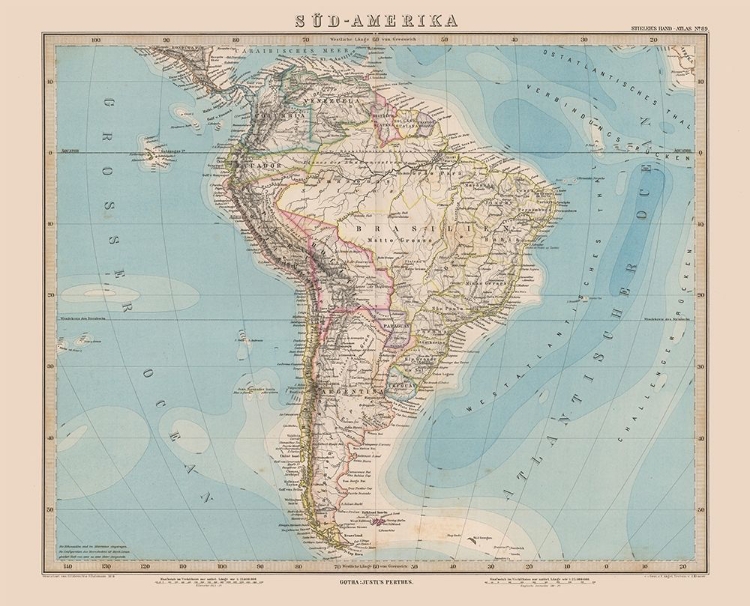 Picture of SOUTH AMERICA - STIELER 1885