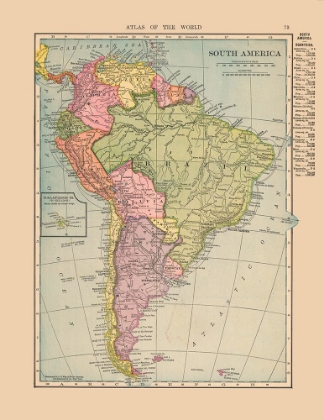 Picture of SOUTH AMERICA - HAMMOND 1910