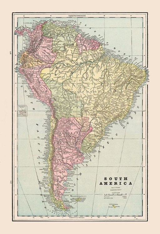 Picture of SOUTH AMERICA - CRAM 1892