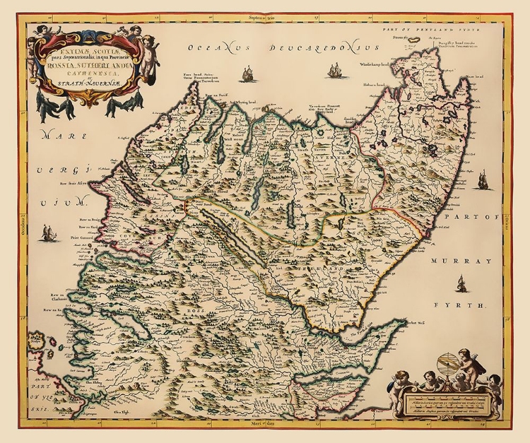 Picture of NORTH GREAT BRITAIN SCOTLAND - BLAEU 1654