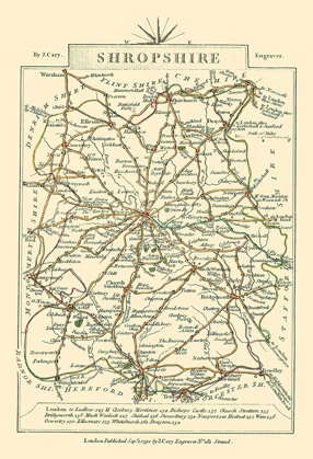 Picture of SHROPSHIRE COUNTY ENGLAND - CARY 1792