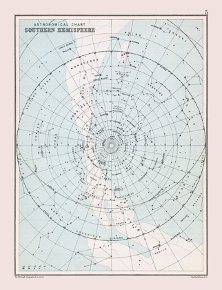 Picture of SOUTHERN HEMISPHERE - BARTHOLOMEW 1892