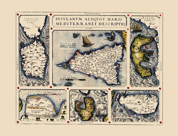 Picture of MEDITERRANEAN - ORTELIUS 1587