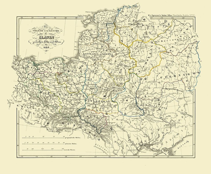 Picture of EUROPE SLAVIC PEOPLE EMPIRE 1125 - SPRUNER 1854