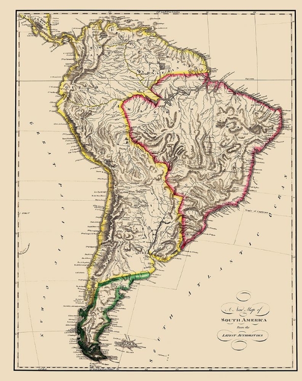 Picture of SOUTH AMERICA - LEWIS 1817