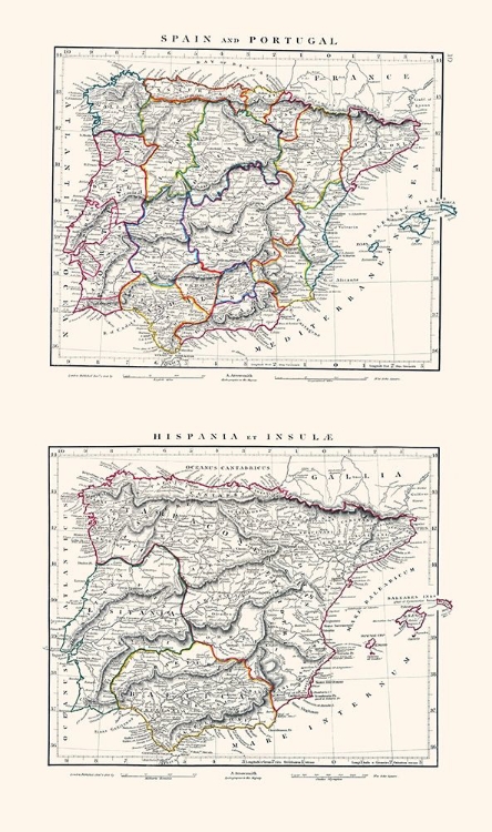 Picture of SPAIN PORTUGAL - ARROWSMITH 1828