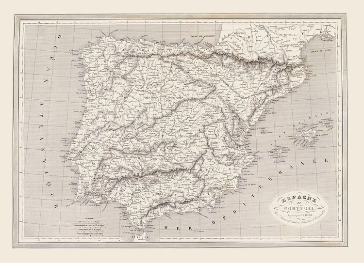 Picture of SPAIN PORTUGAL - MONIN 1837