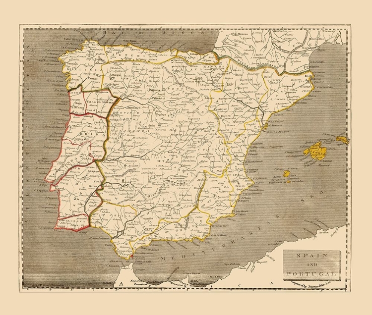 Picture of SPAIN PORTUGAL - THOMAS 1812