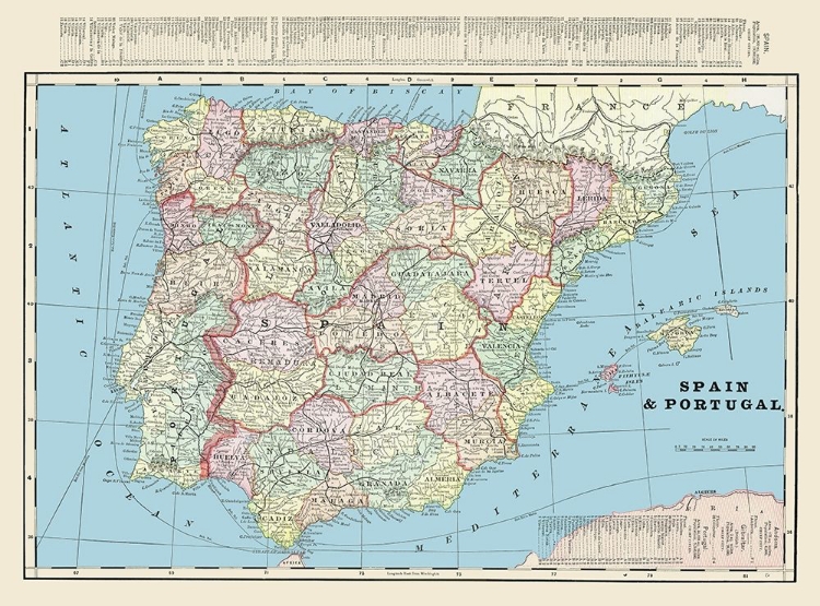 Picture of SPAIN PORTUGAL - CRAM 1901