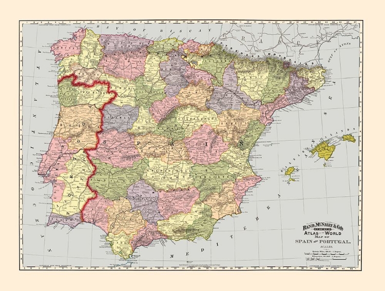 Picture of SPAIN PORTUGAL - RAND MCNALLY 1897