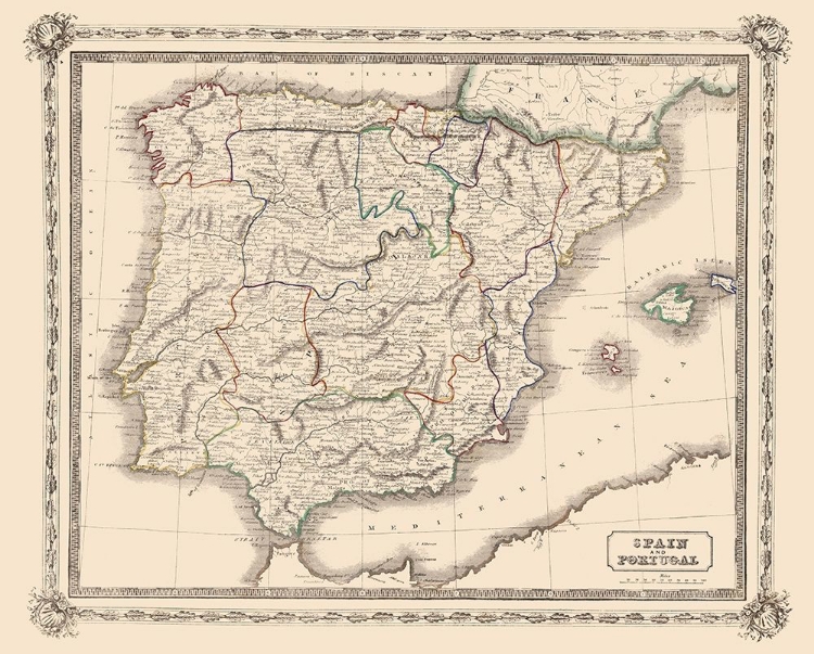 Picture of SPAIN PORTUGAL - LOTHIAN 1848