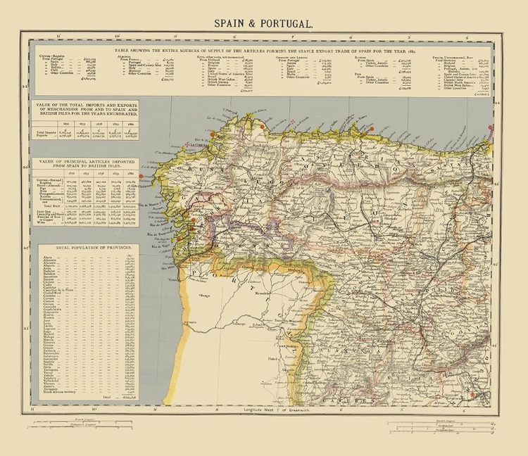 Picture of SPAIN PORTUGAL - LETTS 1883