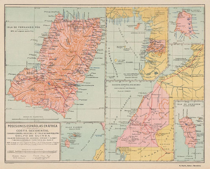 Picture of SPANISH POSSESSIONS IN AFRICA - MARTIN 1903