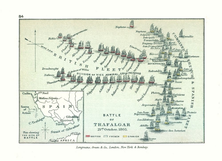 Picture of BATTLE CAPE TRAFALGAR IN 1805 SPAIN EUROPE