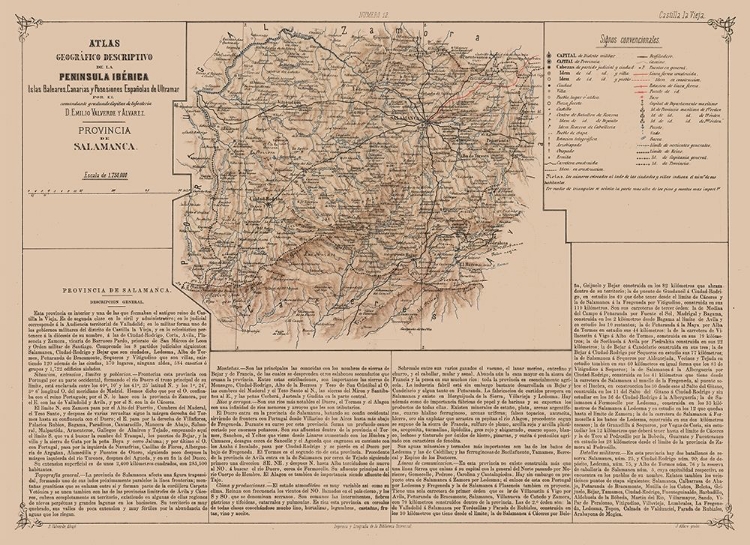 Picture of SALAMANCA PROVINCE SPAIN - VALVERDE 1880