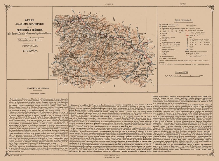 Picture of LOGRONO PROVINCE SPAIN - VALVERDE 1880