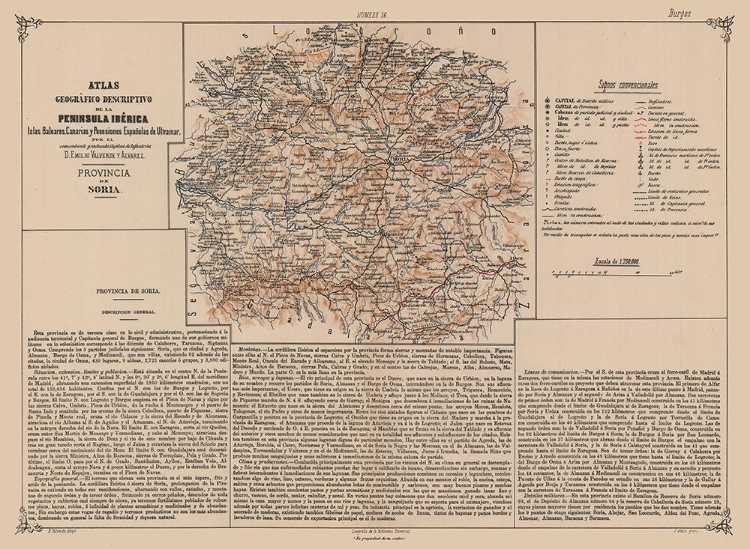 Picture of SORIA PROVINCE SPAIN - VALVERDE 1880