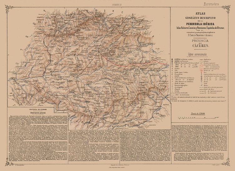 Picture of CACERES PROVINCE SPAIN - VALVERDE 1880