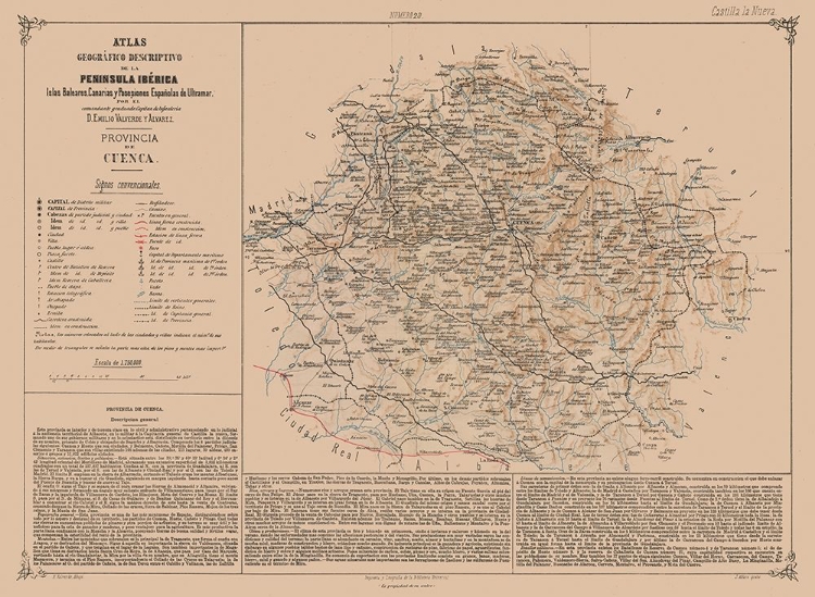 Picture of CUENCA PROVINCE SPAIN - VALVERDE 1880