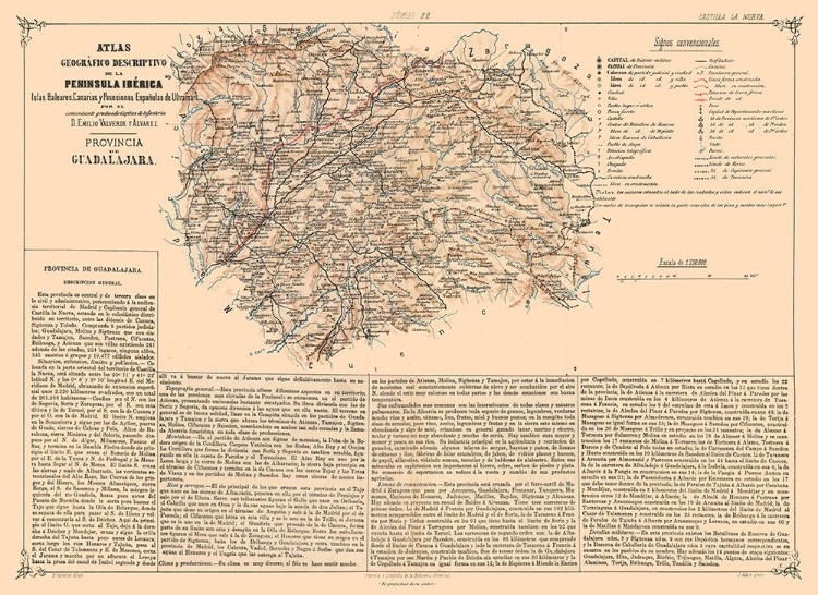 Picture of GUADALAJARA PROVINCE SPAIN - VALVERDE 1880