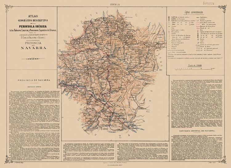 Picture of NAVARRE PROVINCE SPAIN - VALVERDE 1880