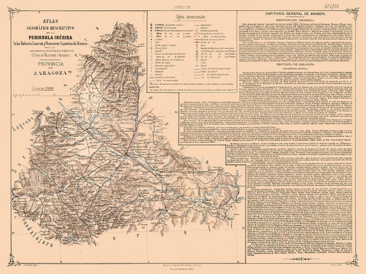 Picture of ZARAGOZA PROVINCE SPAIN - VALVERDE 1880