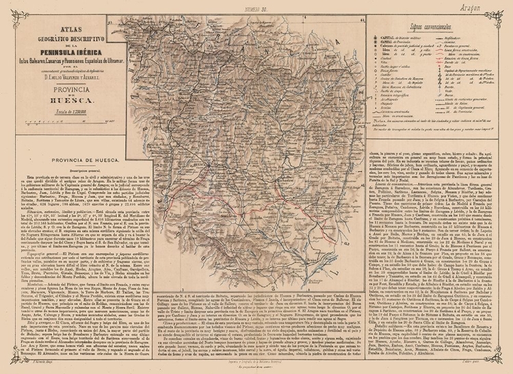 Picture of HUESCA PROVINCE SPAIN - VALVERDE 1880