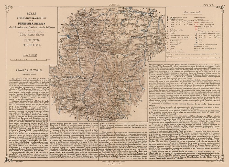 Picture of TERUEL PROVINCE SPAIN - VALVERDE 1880