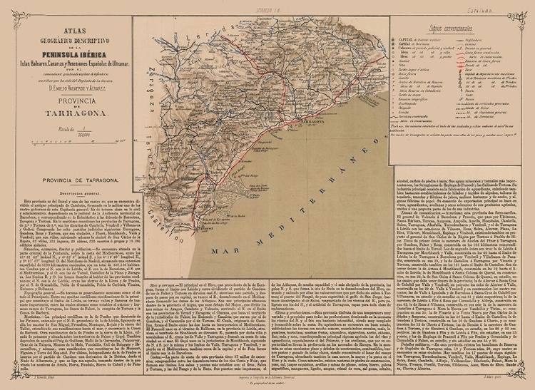 Picture of TARRAGONA PROVINCE SPAIN - VALVERDE 1880