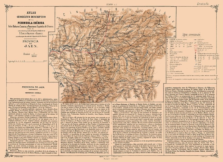 Picture of JAEN PROVINCE SPAIN - VALVERDE 1880