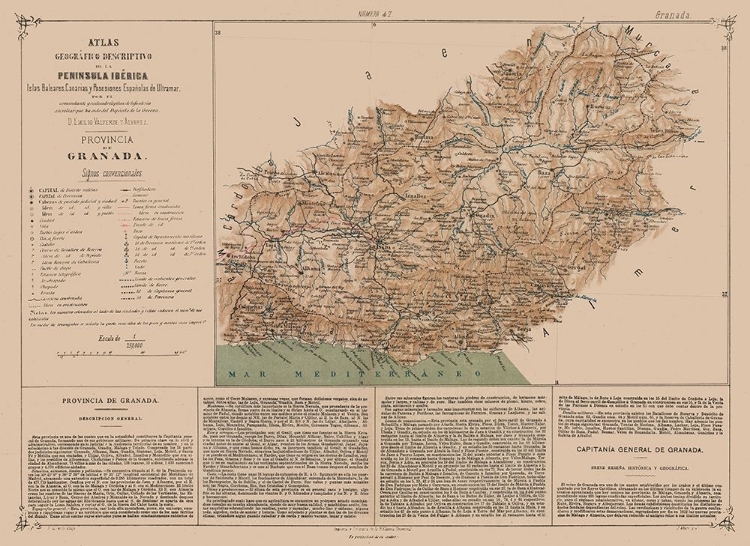 Picture of GRANADA PROVINCE SPAIN - VALVERDE 1880