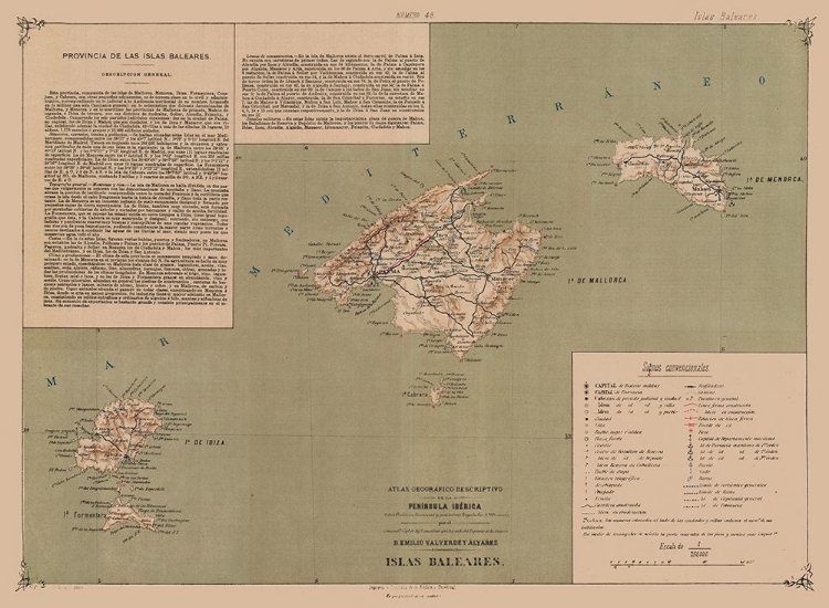 Picture of BALEARIC ISLANDS SPAIN - VALVERDE 1880