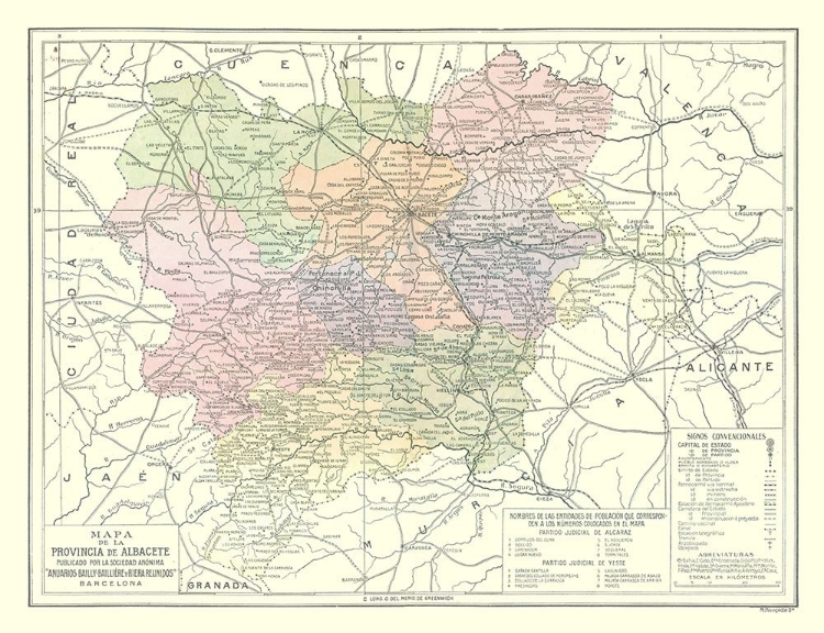 Picture of ALBACETE PROVINCE SPAIN - POMPIDO 1913